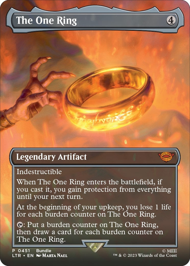 The One Ring (Borderless) (LTR Bundle) (451) [UMP] - MTG Single