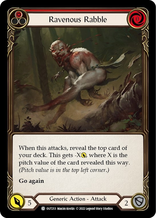 Ravenous Rabble (Red) (213) [OUT] - Flesh and Blood TCG Single