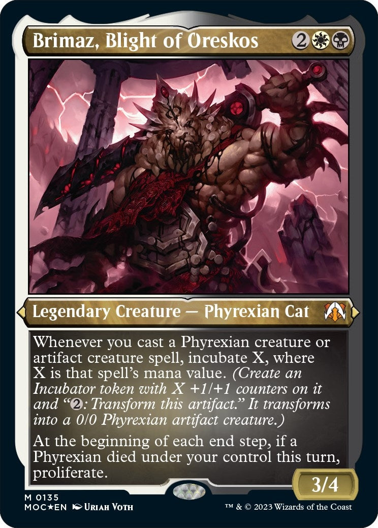 Brimaz Blight of Oreskos (Display Commander) - Thick Stock (135) [MOC] - MTG Single