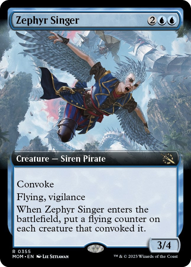 Zephyr Singer (Extended Art) (355) [MOM] - MTG Single
