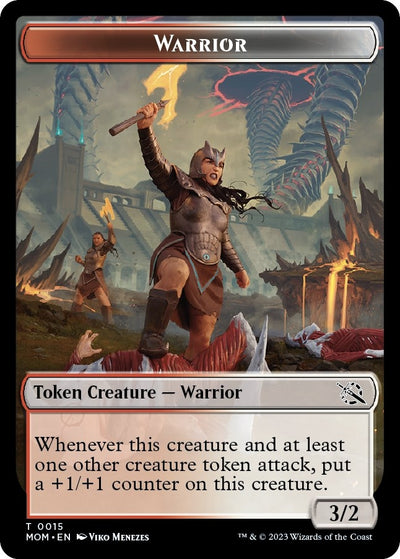 Warrior // Phyrexian Hydra (0011) Double-Sided Token (0) [MOM]