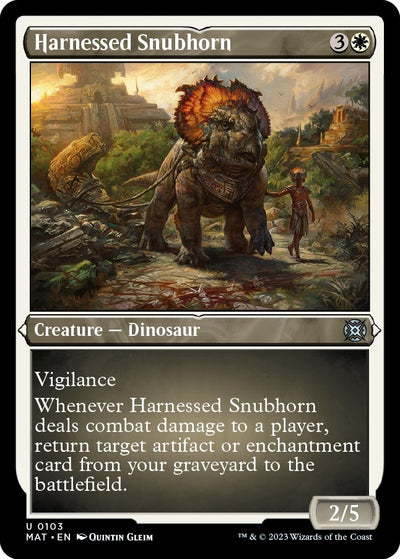 Harnessed Snubhorn (Foil Etched) (103) [MAT]