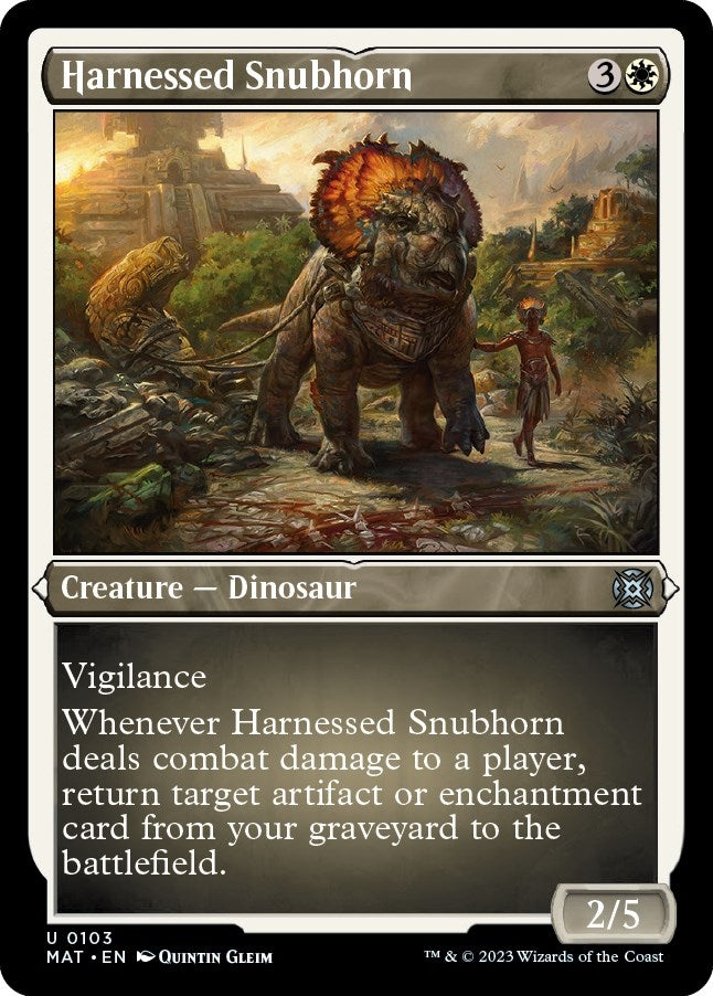 Harnessed Snubhorn (Foil Etched) (103) [MAT] - MTG Single
