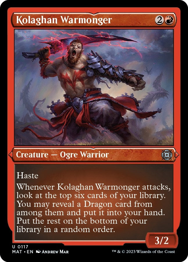 Kolaghan Warmonger (Foil Etched) (117) [MAT] - MTG Single