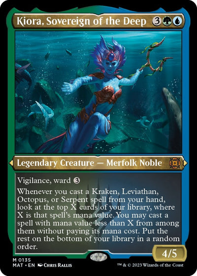 Kiora, Sovereign of the Deep (Foil Etched) (135) [MAT]