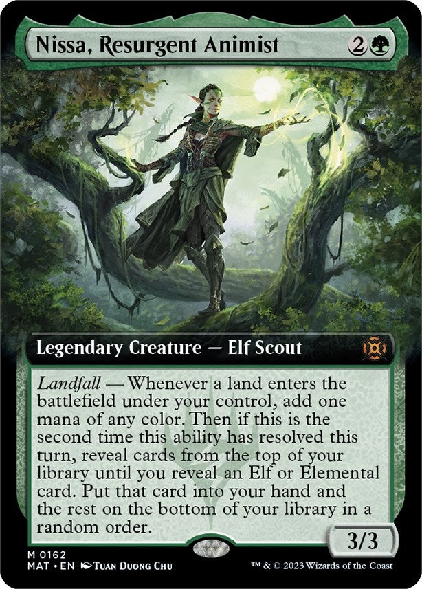 Nissa Resurgent Animist (Extended Art) (162) [MAT] - MTG Single