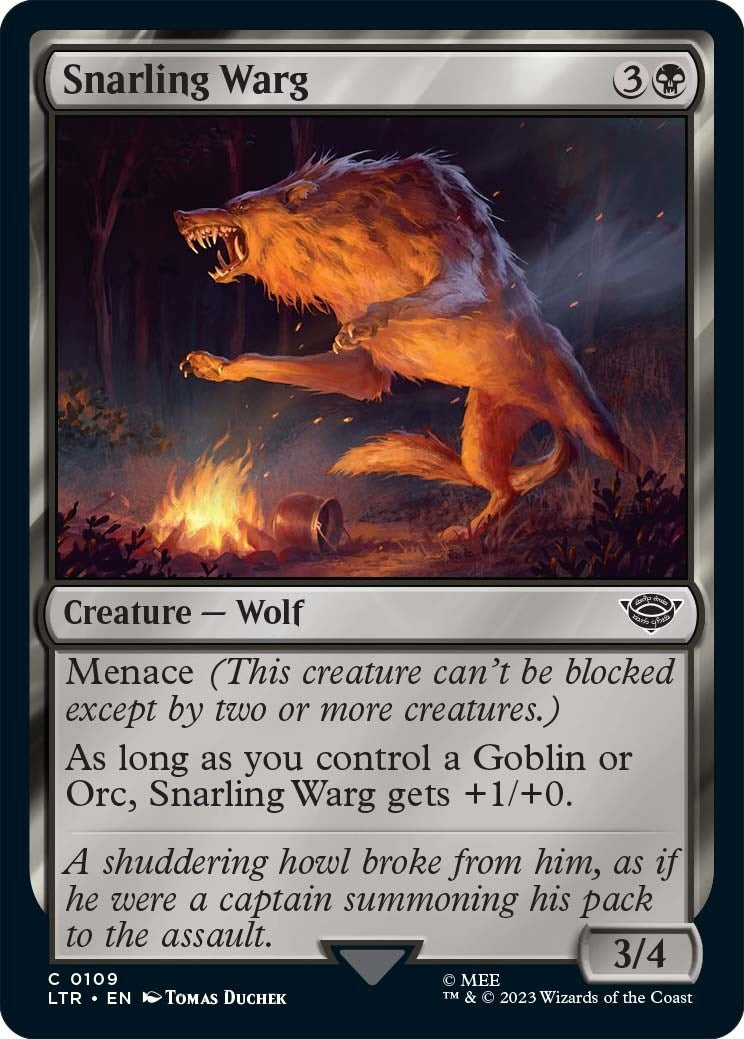 Snarling Warg (109) [LTR] - MTG Single