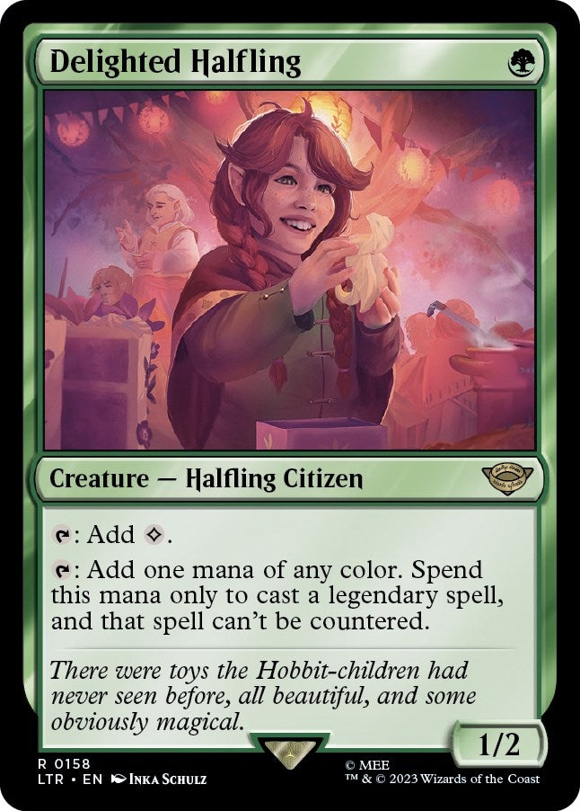 Delighted Halfling (158) [LTR] - MTG Single