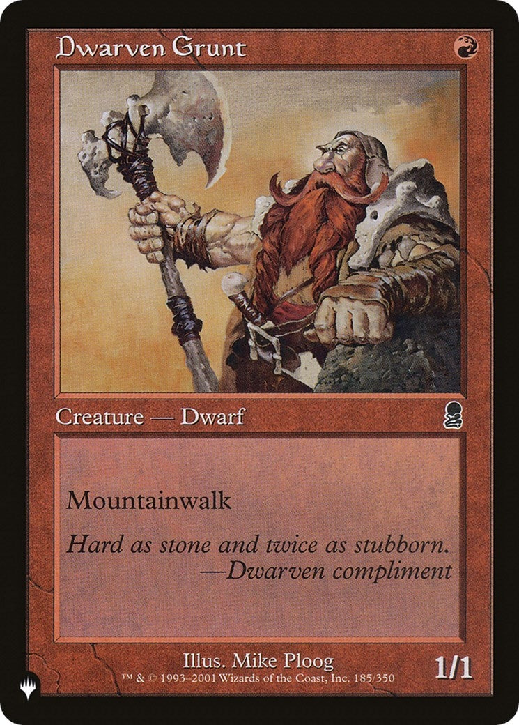 Dwarven Grunt (185) [LIST] - MTG Single