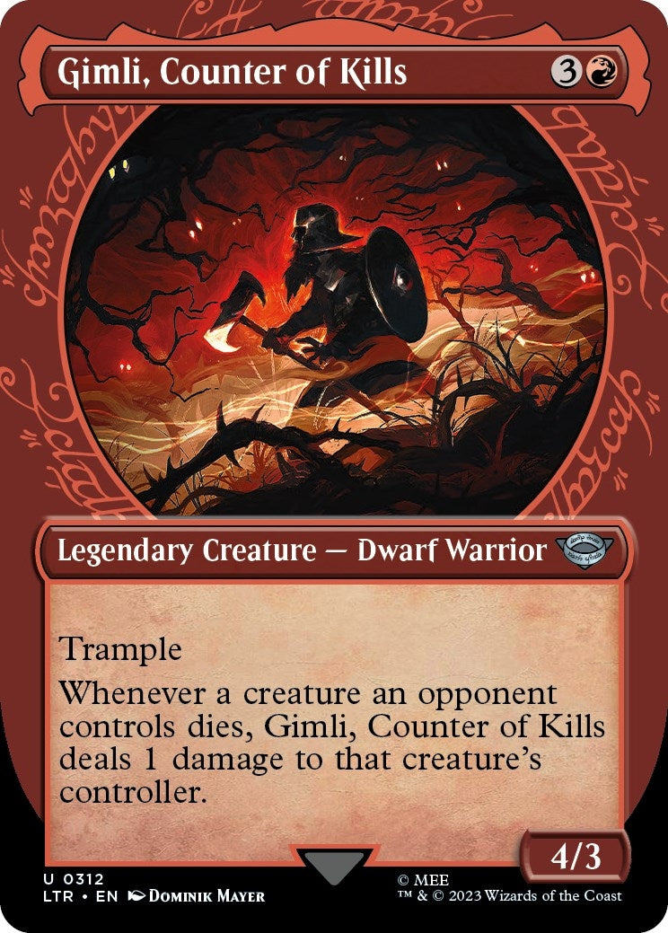 Gimli Counter of Kills (Showcase) (312) [LTR] - MTG Single