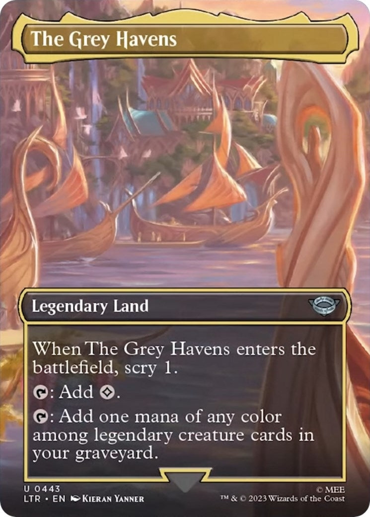 The Grey Havens (Borderless) (443) [LTR] - MTG Single