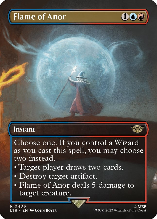Flame of Anor (Borderless) (406) [LTR] - MTG Single