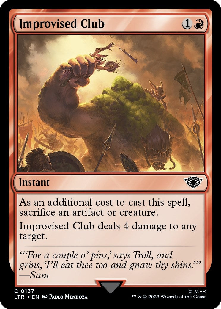 Improvised Club (137) [LTR] - MTG Single