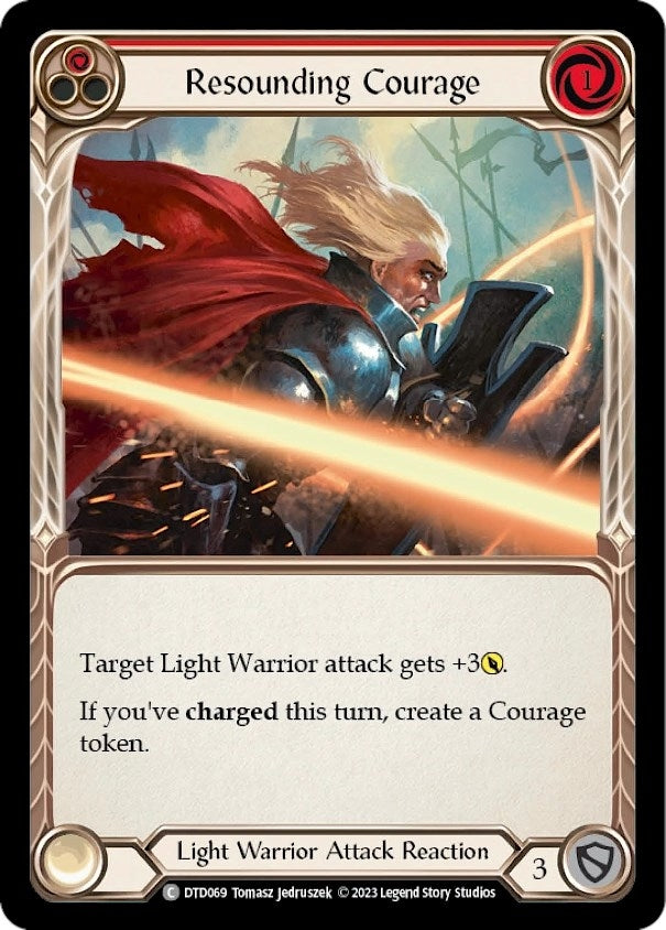 Resounding Courage (Red) (69) [DTD] - Flesh and Blood TCG Single