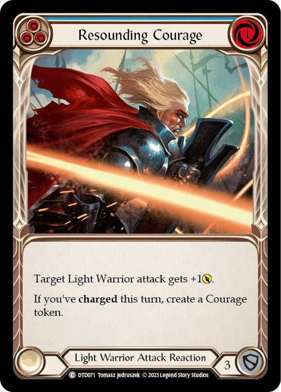 Resounding Courage (Blue) (71) [DTD] - Flesh and Blood TCG Single