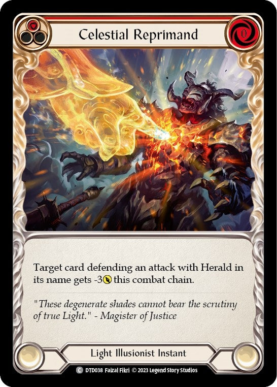Celestial Reprimand (Red) (38) [DTD] - Flesh and Blood TCG Single