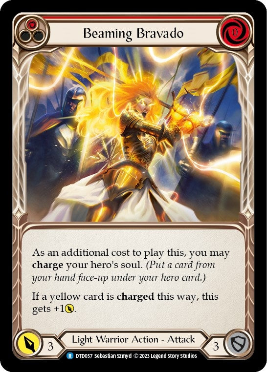 Beaming Bravado (Red) (57) [DTD] - Flesh and Blood TCG Single