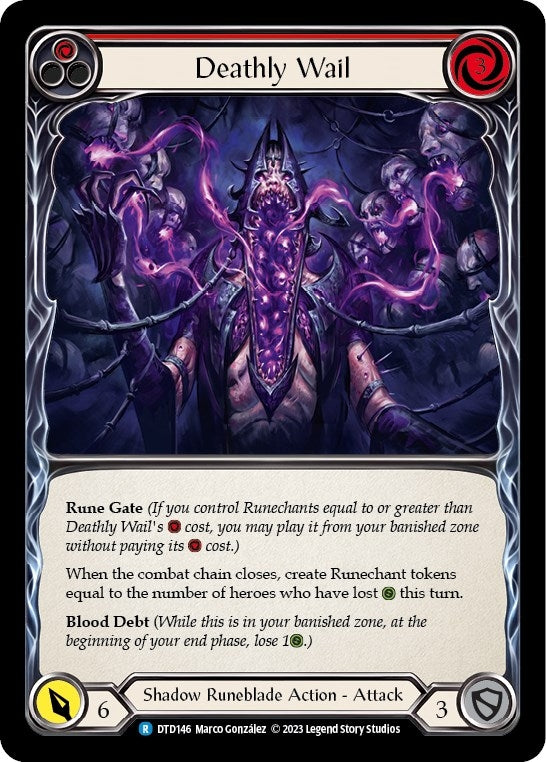 Deathly Wail (Red) (146) [DTD] - Flesh and Blood TCG Single