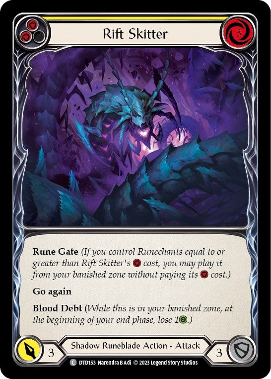 Rift Skitter (Yellow) (153) [DTD] - Flesh and Blood TCG Single