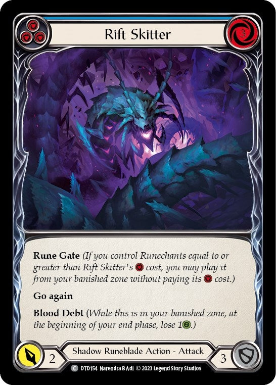 Rift Skitter (Blue) (154) [DTD] - Flesh and Blood TCG Single