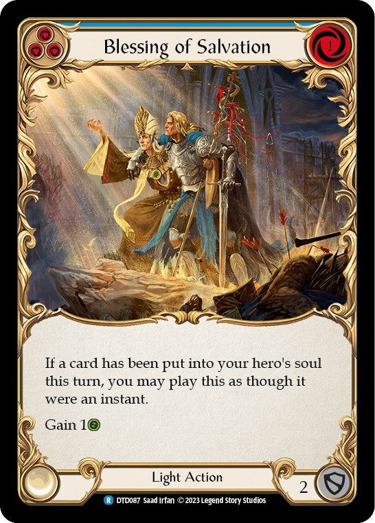 Blessing of Salvation (Blue) (87) [DTD] - Flesh and Blood TCG Single
