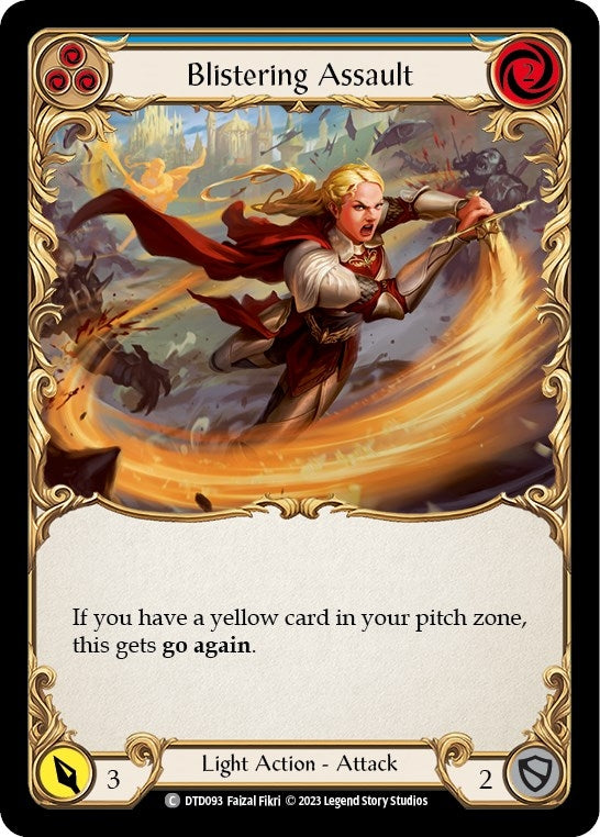 Blistering Assault (Blue) (93) [DTD] - Flesh and Blood TCG Single