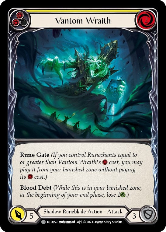 Vantom Wraith (Yellow) (159) [DTD] - Flesh and Blood TCG Single