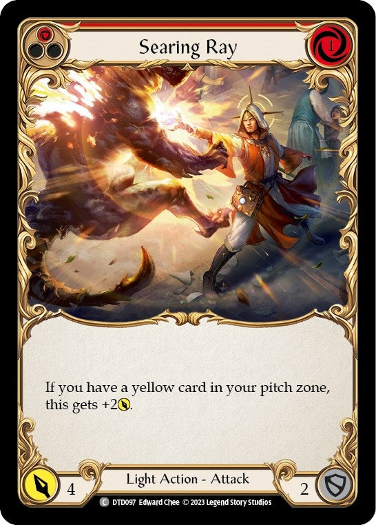 Searing Ray (Red) (97) [DTD] - Flesh and Blood TCG Single