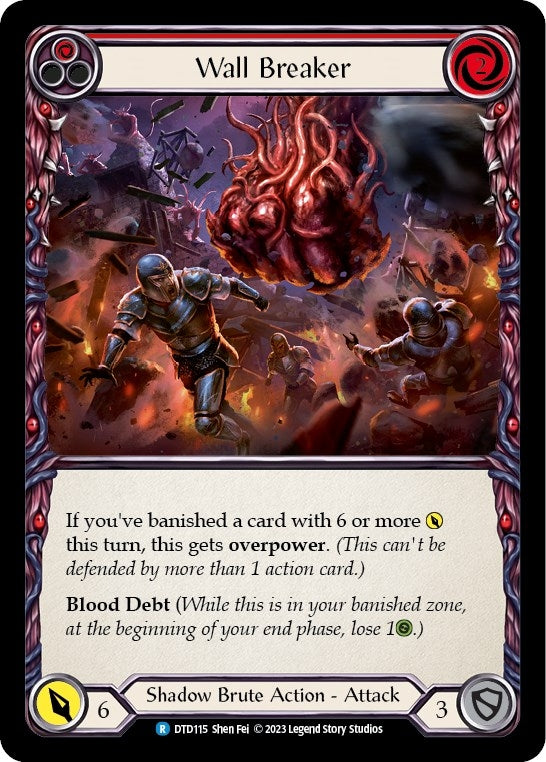 Wall Breaker (Red) (115) [DTD] - Flesh and Blood TCG Single