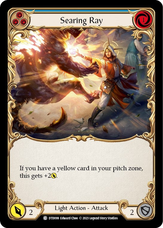 Searing Ray (Blue) (99) [DTD] - Flesh and Blood TCG Single