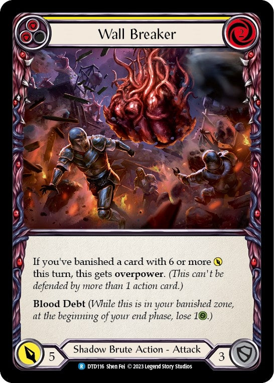 Wall Breaker (Yellow) (116) [DTD] - Flesh and Blood TCG Single