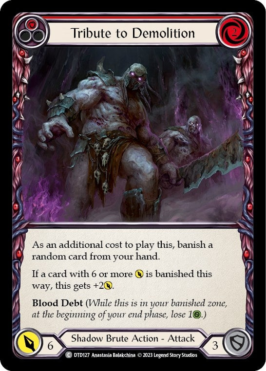 Tribute to Demolition (Red) (127) [DTD] - Flesh and Blood TCG Single
