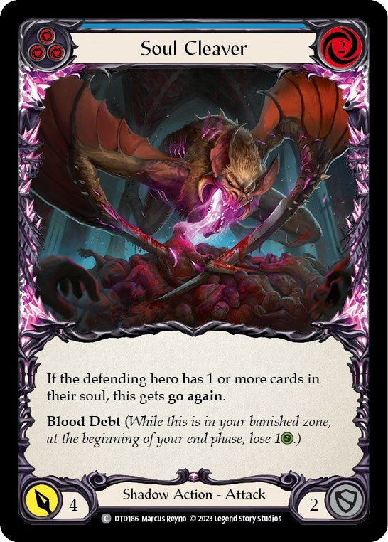 Soul Cleaver (Blue) (186) [DTD] - Flesh and Blood TCG Single