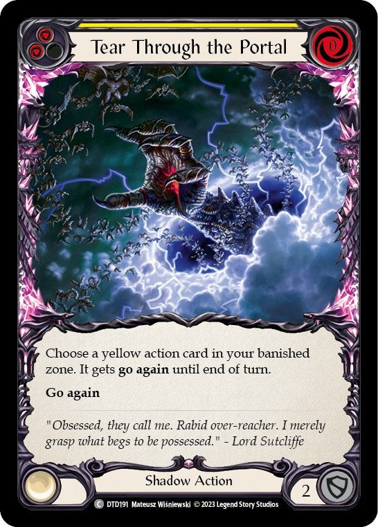 Tear Through the Portal (Yellow) (191) [DTD] - Flesh and Blood TCG Single