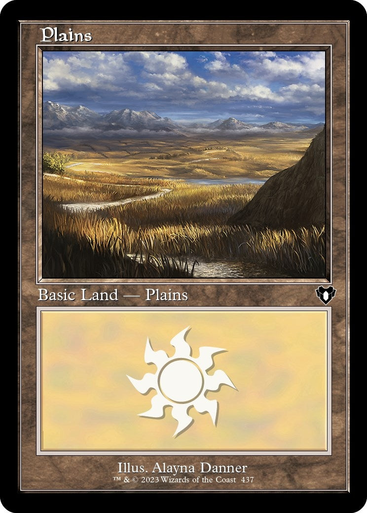Plains (437) (Retro Frame) (437) [CMM] - MTG Single