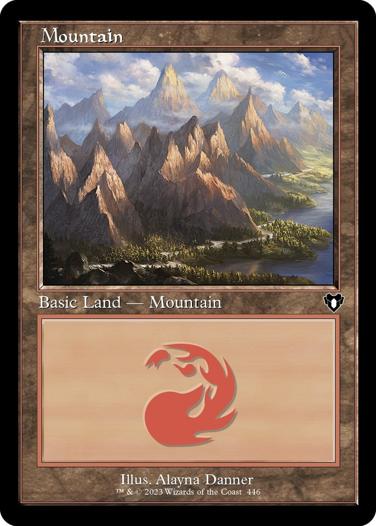 Mountain (446) (Retro Frame) (446) [CMM] - MTG Single