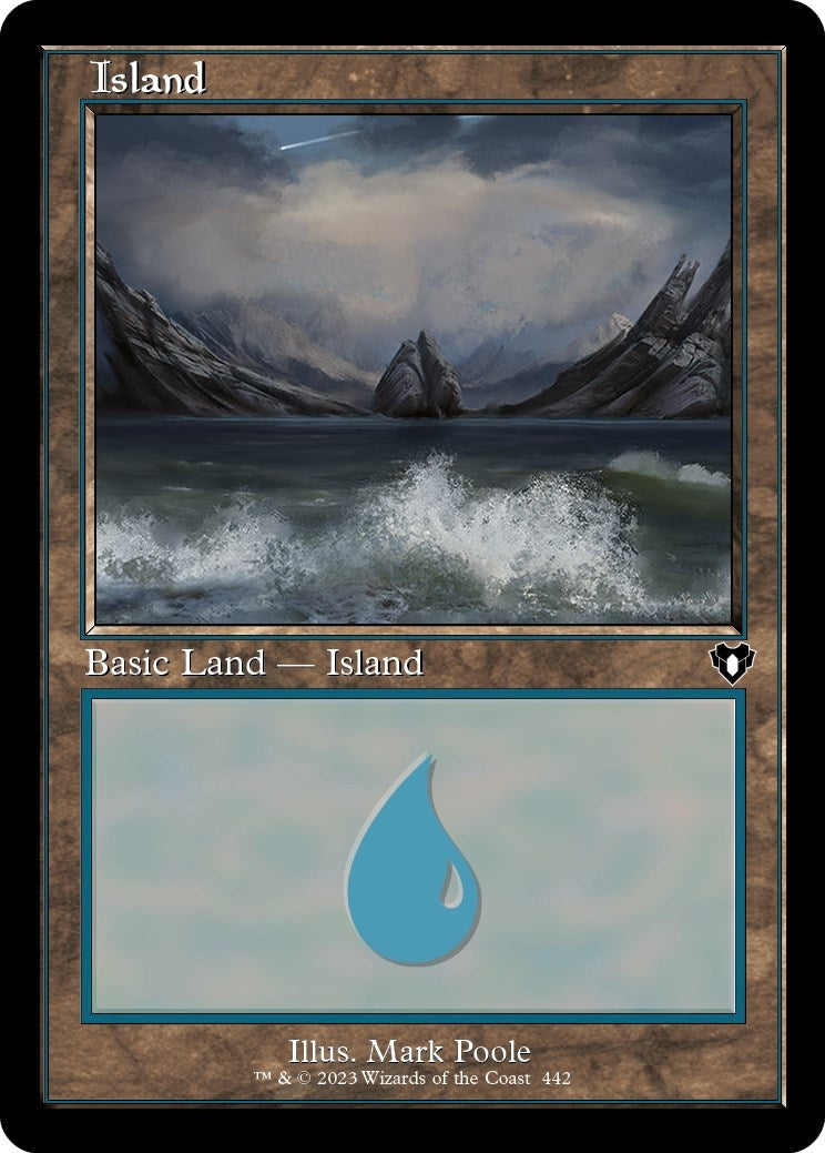 Island (442) (Retro Frame) (442) [CMM] - MTG Single