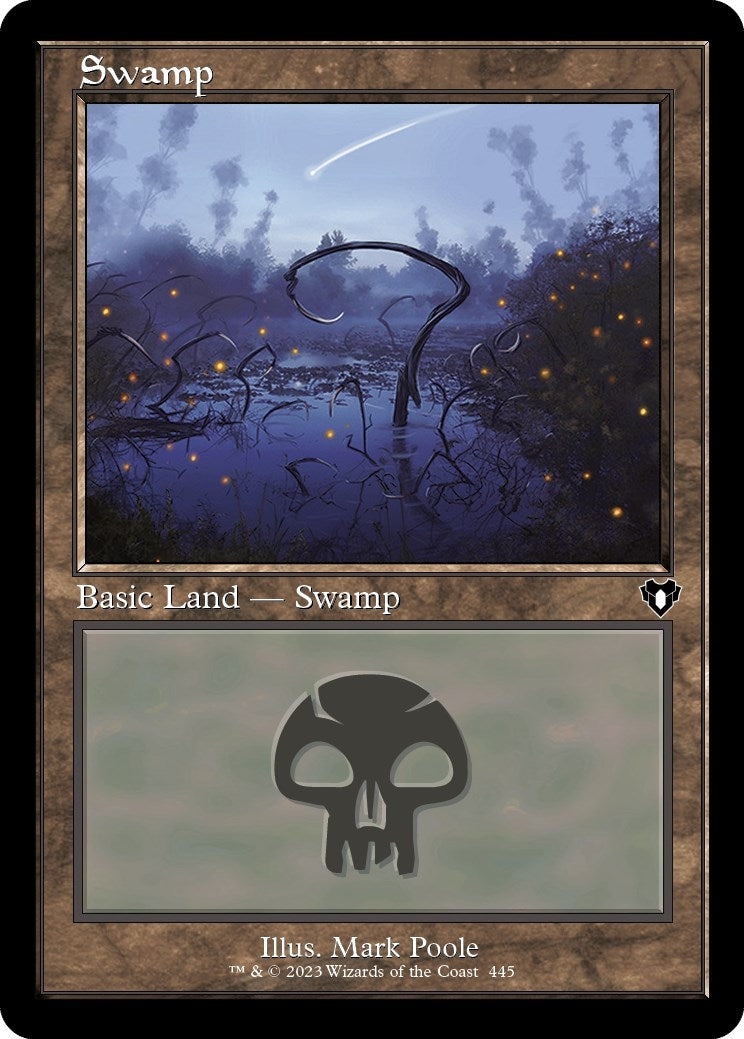 Swamp (445) (Retro Frame) (445) [CMM] - MTG Single