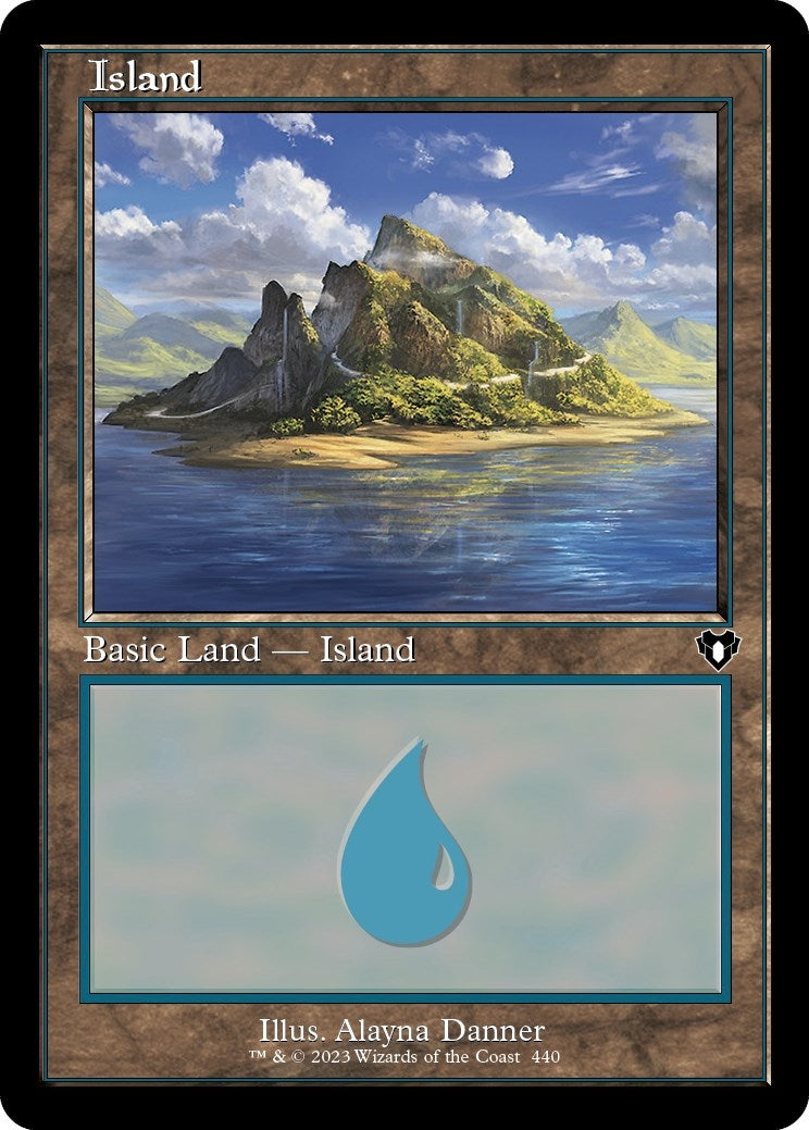 Island (440) (Retro Frame) (440) [CMM] - MTG Single