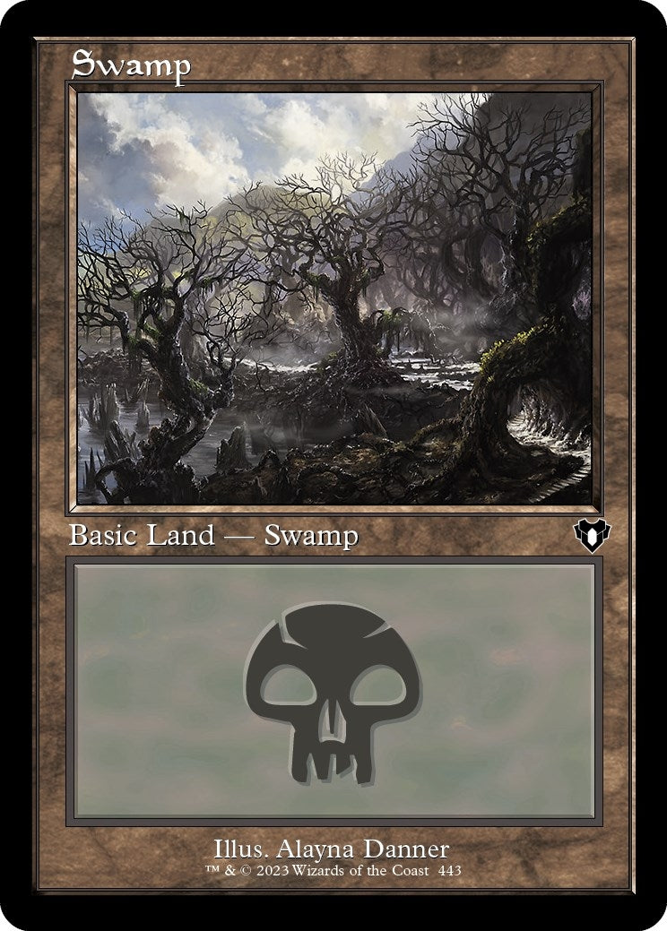 Swamp (443) (Retro Frame) (443) [CMM] - MTG Single