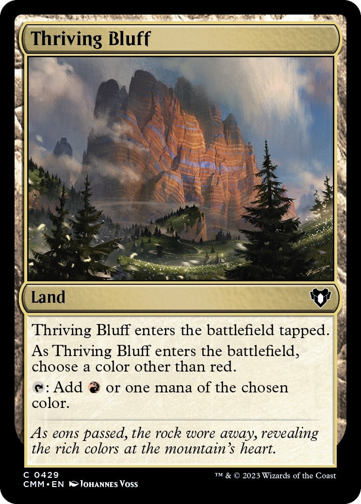 Thriving Bluff (429) [CMM] - MTG Single