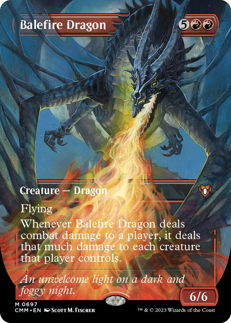 Balefire Dragon (Borderless) (697) [CMM] - MTG Single