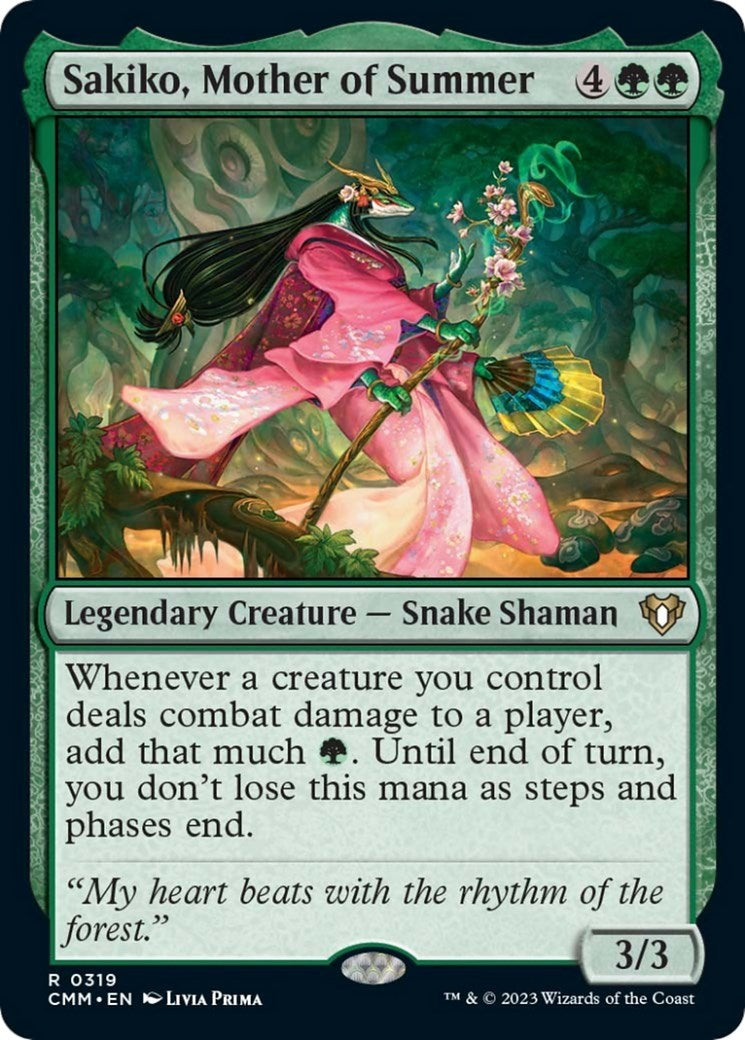 Sakiko Mother of Summer (319) [CMM] - MTG Single