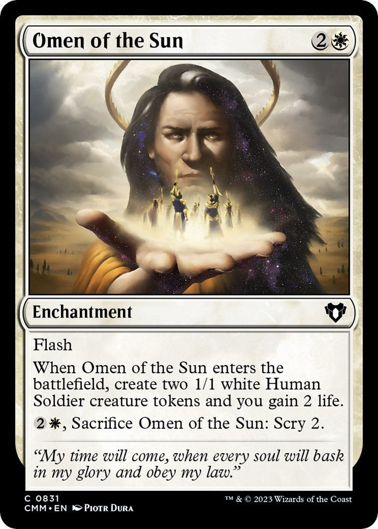 Omen of the Sun (831) [CMM] - MTG Single