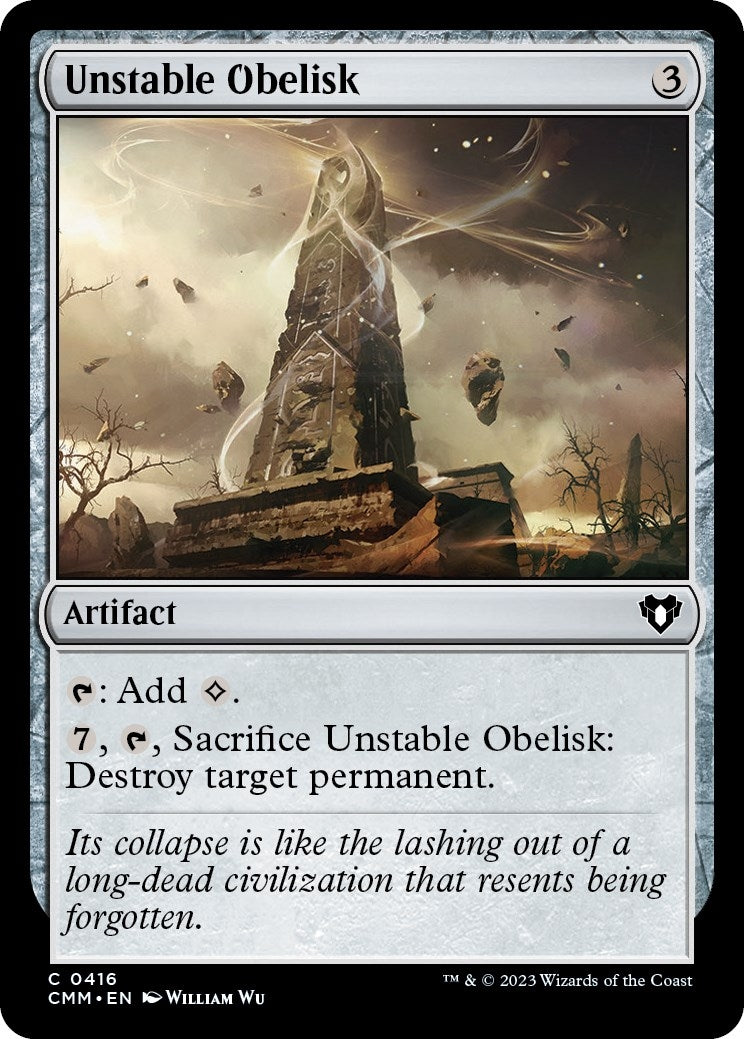 Unstable Obelisk (416) [CMM] - MTG Single