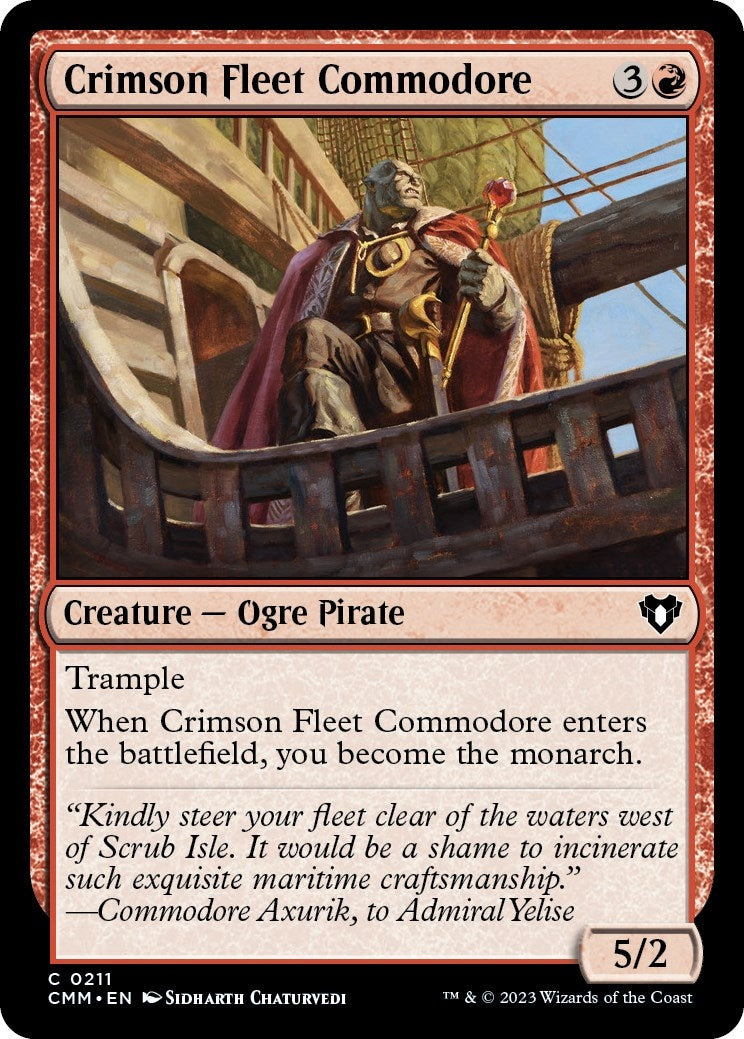 Crimson Fleet Commodore (211) [CMM] - MTG Single