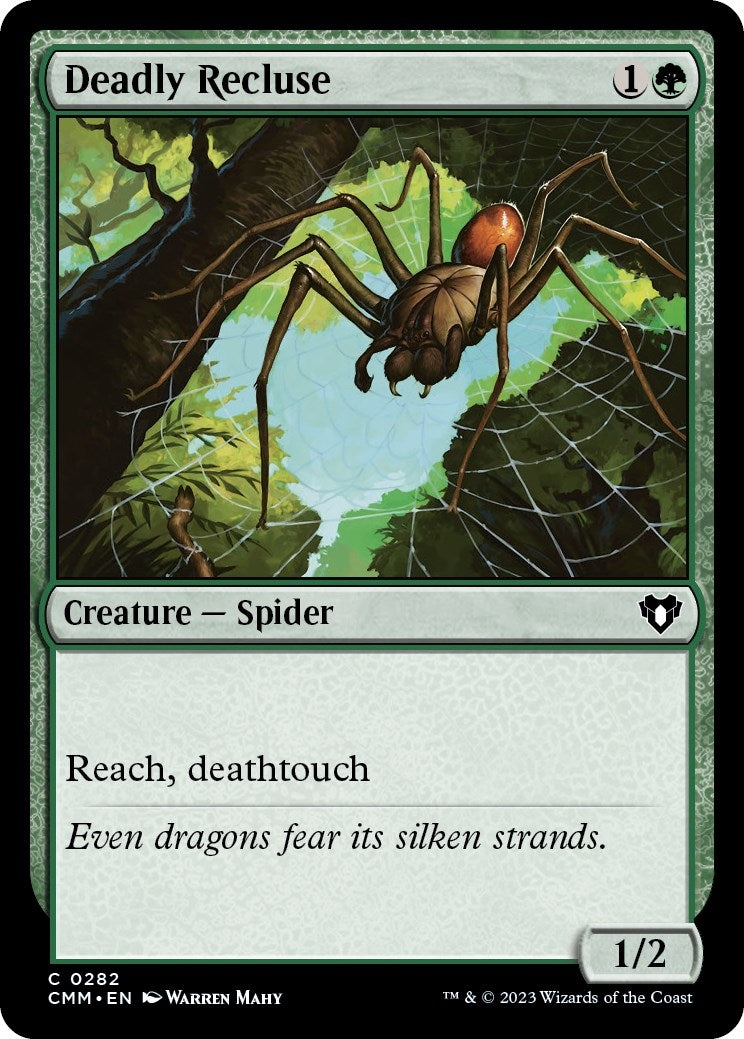 Deadly Recluse (282) [CMM] - MTG Single