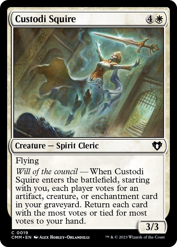 Custodi Squire (19) [CMM] - MTG Single