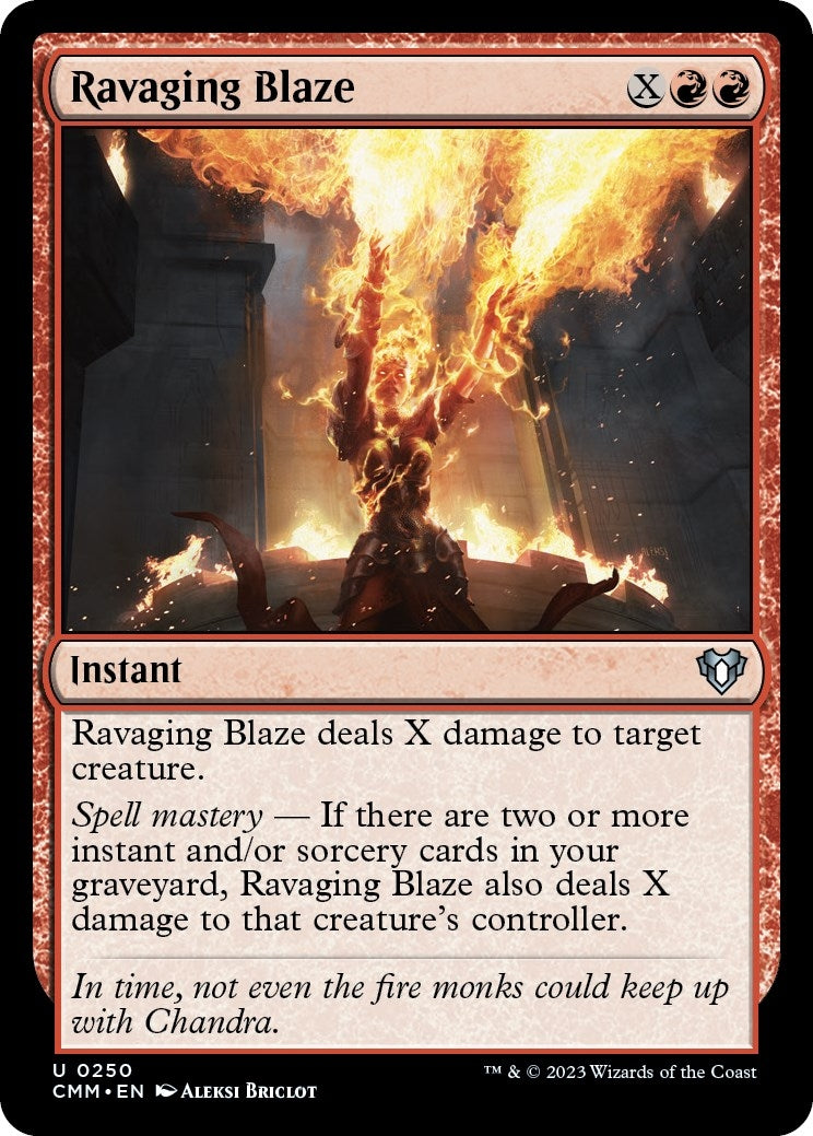 Ravaging Blaze (250) [CMM] - MTG Single