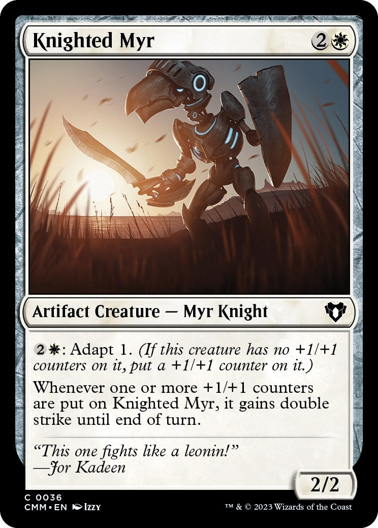 Knighted Myr (36) [CMM] - MTG Single